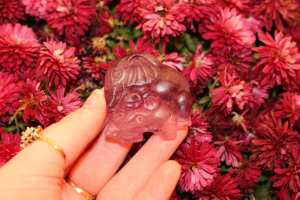 Fluorite Elephant Carving|Elephant Carving|Crystal Carving|Elephant Crystal Carving|Crystal Elephant|Fluorite Elephant