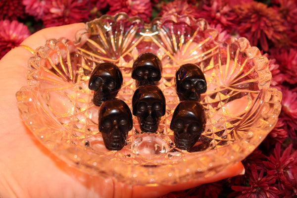 Black Obsidian Crystal Skull|Crystal Skull|2 CM Crystal Skull|Black Obsidian Crystal Skull Carving|Black Obsidian Crystal Skulls|Obsidian