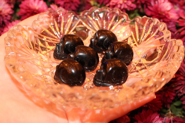 Black Obsidian Crystal Skull|Crystal Skull|2 CM Crystal Skull|Black Obsidian Crystal Skull Carving|Black Obsidian Crystal Skulls|Obsidian