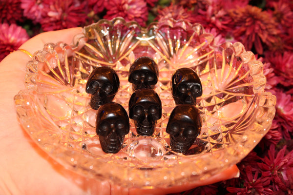 Black Obsidian Crystal Skull|Crystal Skull|2 CM Crystal Skull|Black Obsidian Crystal Skull Carving|Black Obsidian Crystal Skulls|Obsidian