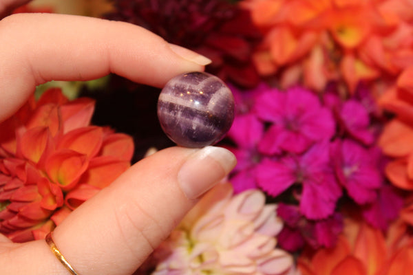 Chevron Amethyst Sphere|15MM Crystal Sphere|Crystal Sphere|Amethyst Sphere|Chevron Amethyst|Dream Amethyst|Crystal Spheres|Amethyst Sphere