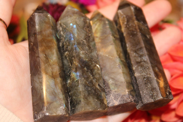 Labradorite Tower|Crystal Tower|Labradorite Crystal Tower|Labradorite Tower|Flashy Labradorite|Crystal Towers|Labradorite|3 Inch Tower