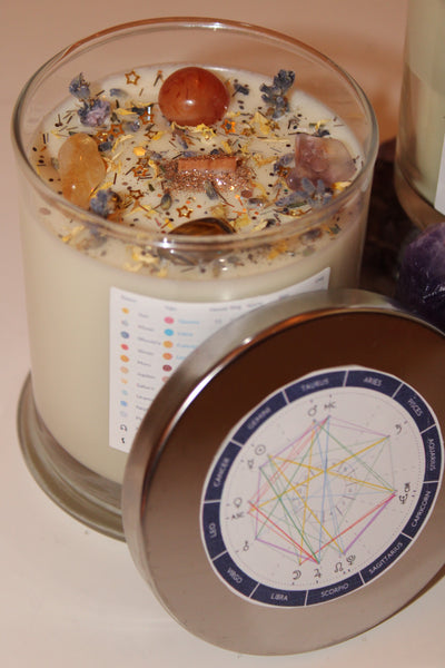 Astrological Birth Chart Candle|Natal Chart|Natal Chart Candle|Aries|Taurus|Gemini| Cancer|Leo|Virgo|Libra|Scorpio| Pisces|Birth Chart