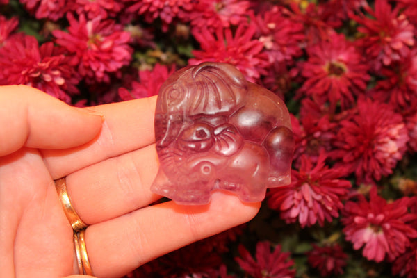 Fluorite Elephant Carving|Elephant Carving|Crystal Carving|Elephant Crystal Carving|Crystal Elephant|Fluorite Elephant
