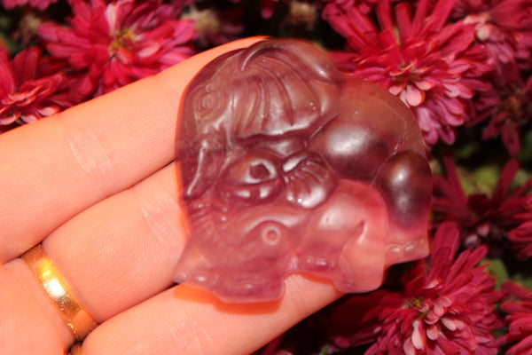Fluorite Elephant Carving|Elephant Carving|Crystal Carving|Elephant Crystal Carving|Crystal Elephant|Fluorite Elephant