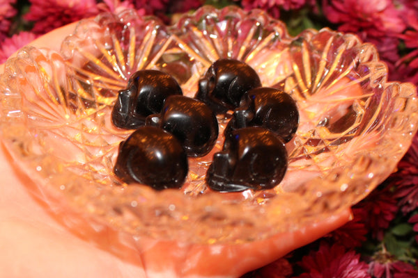 Black Obsidian Crystal Skull|Crystal Skull|2 CM Crystal Skull|Black Obsidian Crystal Skull Carving|Black Obsidian Crystal Skulls|Obsidian