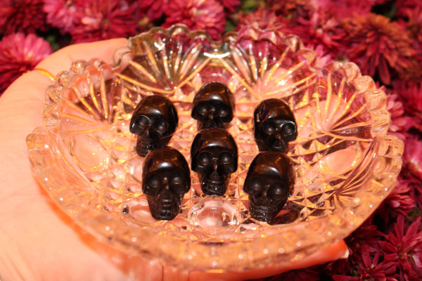 Black Obsidian Crystal Skull|Crystal Skull|2 CM Crystal Skull|Black Obsidian Crystal Skull Carving|Black Obsidian Crystal Skulls|Obsidian