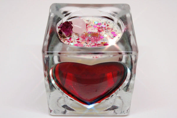 Sweetheart Tealights|Love Candle|Crystal Candle|Crystal Candles|Heart Candle|Valentine's Day Decor|Valentine's Day Candle|Love Ritual
