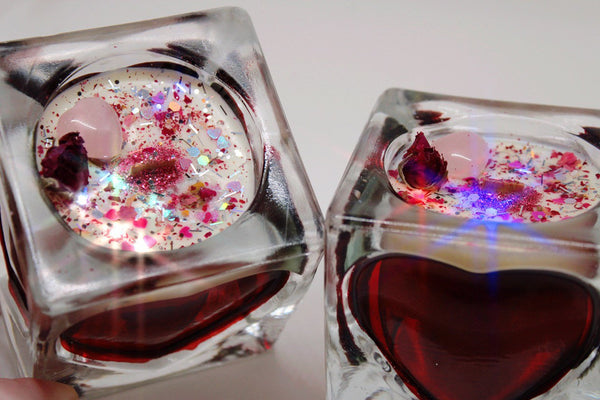 Sweetheart Tealights|Love Candle|Crystal Candle|Crystal Candles|Heart Candle|Valentine's Day Decor|Valentine's Day Candle|Love Ritual