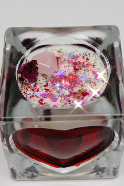 Sweetheart Tealights|Love Candle|Crystal Candle|Crystal Candles|Heart Candle|Valentine's Day Decor|Valentine's Day Candle|Love Ritual