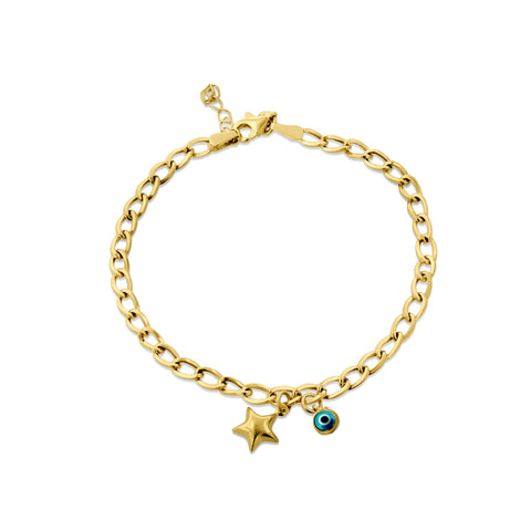 Star and Evil Eye Bracelet