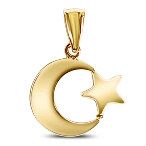 Moon and Star Charm