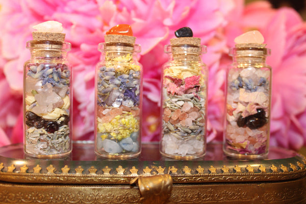 Happiness Spell Bottle|Happiness Spell Jar|Mini Spell Bottle|Witch Bottle|Witch Jar|Intention Jar|Intention Bottle|Manifestation Jar|Crystal