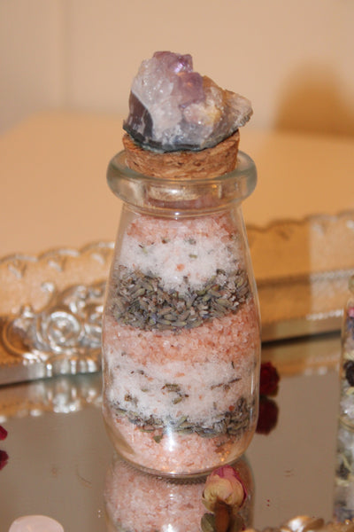 Ritual Bath Salts|Spell Jar|Spell Bottle|Full Moon|Protection|Money|Self Love|Calming|Happiness|Spell Bottles|Intention|Relaxing|Bath Salts
