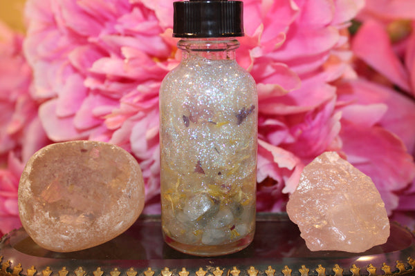 Inner Peace Ritual Oil|Crystal Infused Body Oil|Body Oil|Crystal Oil|Manifestation Oil|Shimmer Body Oil|Body Shimmer|Body Glitter|Relax|Calm