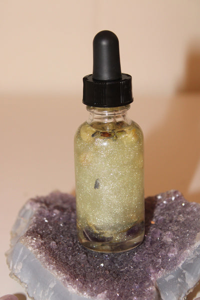 New Moon Ritual Oil|Crystal Infused Body Oil|Body Oil|Crystals|Manifestation Oil|Shimmer Body Oil|Body Shimmer|Body Glitter|New Moon Oil