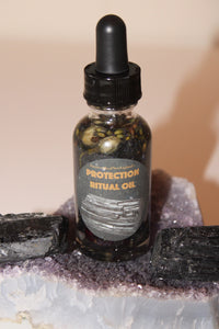 Protection Ritual Oil|Crystal Infused Body Oil|Body Oil|Crystals|Manifestation Oil|Shimmer Body Oil|Body Shimmer|Body Glitter|Protection Oil
