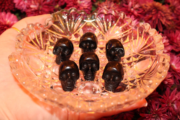 Black Obsidian Crystal Skull|Crystal Skull|2 CM Crystal Skull|Black Obsidian Crystal Skull Carving|Black Obsidian Crystal Skulls|Obsidian