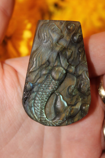 Labradorite Mermaid Carving|Mermaid Carving|Crystal Carving|Mermaid Crystal Carving|Crystal Mermaid|Labradorite Mermaid|Labradorite Carving