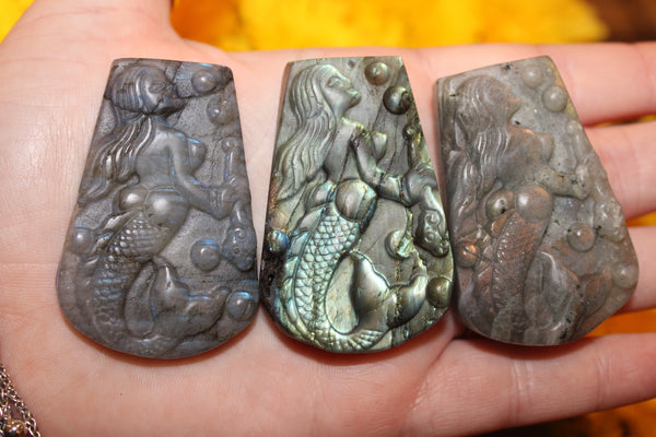Labradorite Mermaid Carving|Mermaid Carving|Crystal Carving|Mermaid Crystal Carving|Crystal Mermaid|Labradorite Mermaid|Labradorite Carving